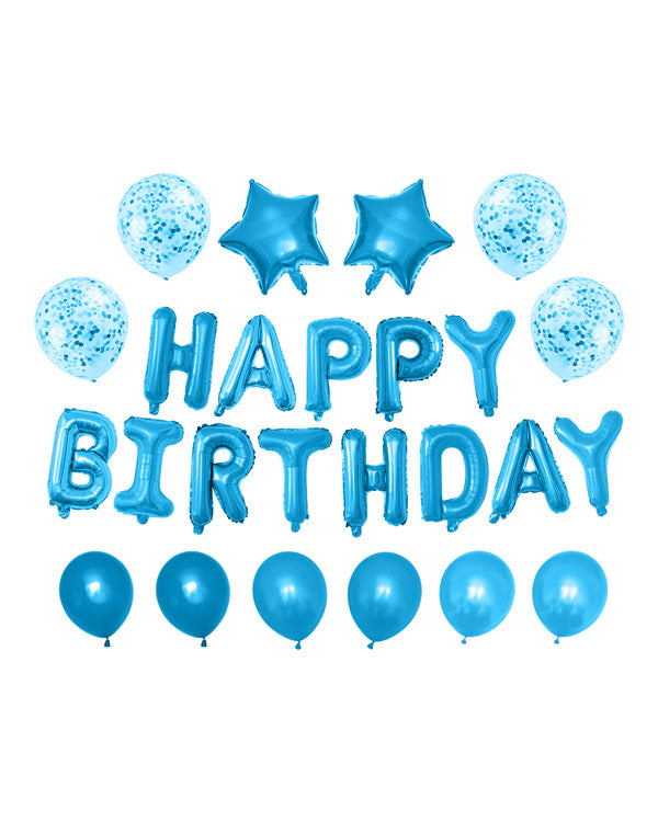 Happy Birthday' Balloons Set (Blue)