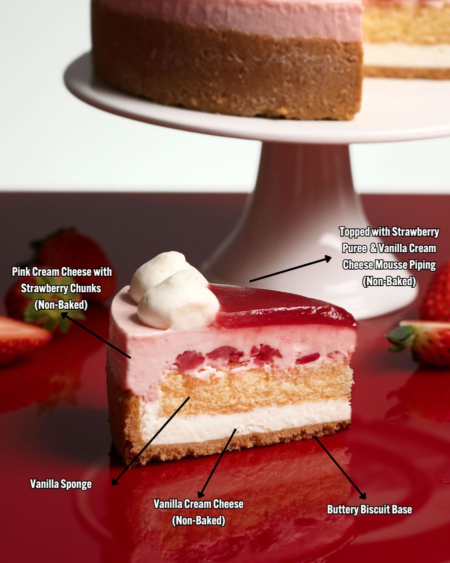 Petite Sweet Strawberry Cheesecake